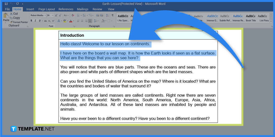 how to create an earth lesson in microsoft word template example 2023 step