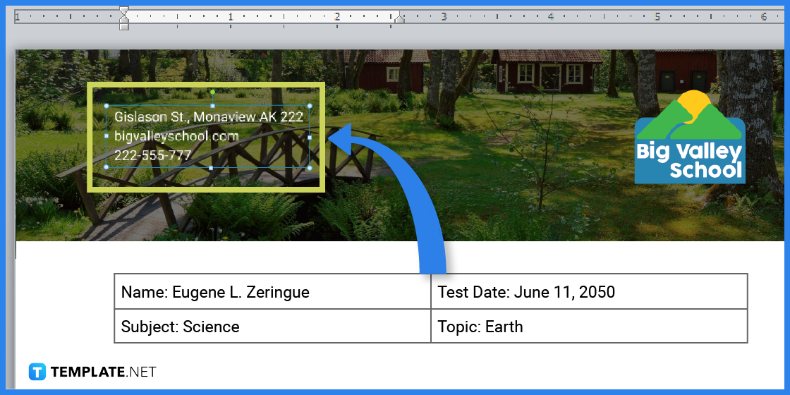 comment faire un guide de la terre dans l'exemple de modèle Microsoft Word 2023 étape