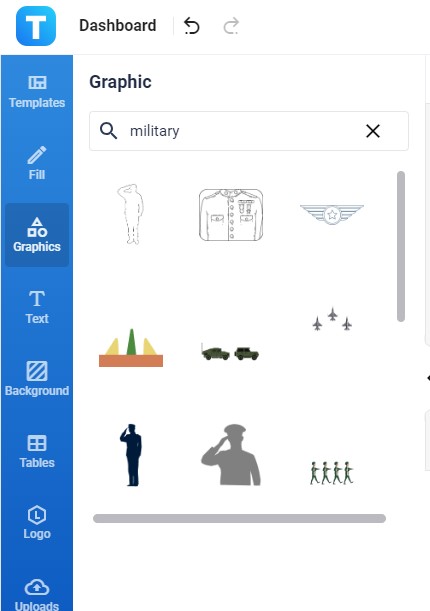 insert military graphics