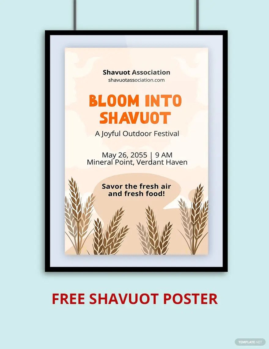 shavuot poster ideas examples
