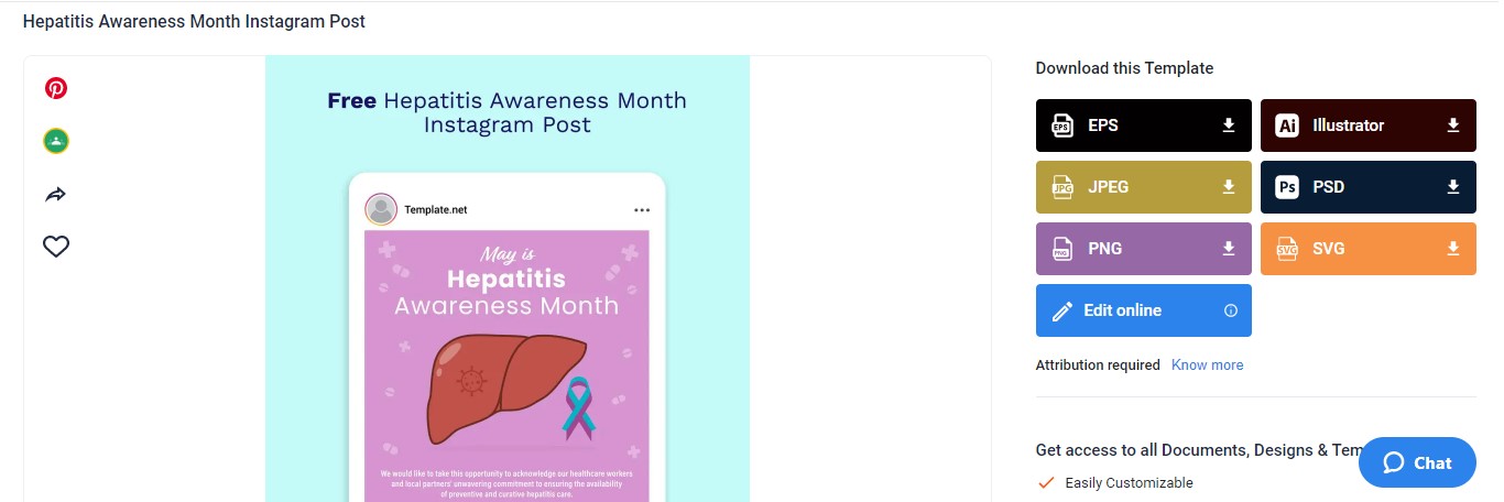 use the hepatitis awareness month instagram post template