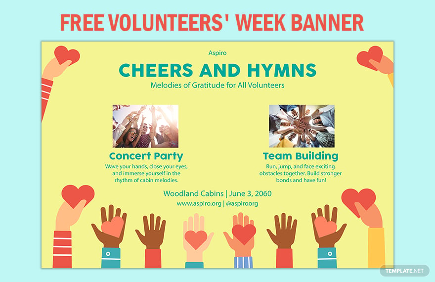 volunteers week banner ideas and examples
