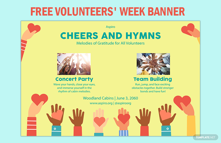 volunteers week banner ideas and examples