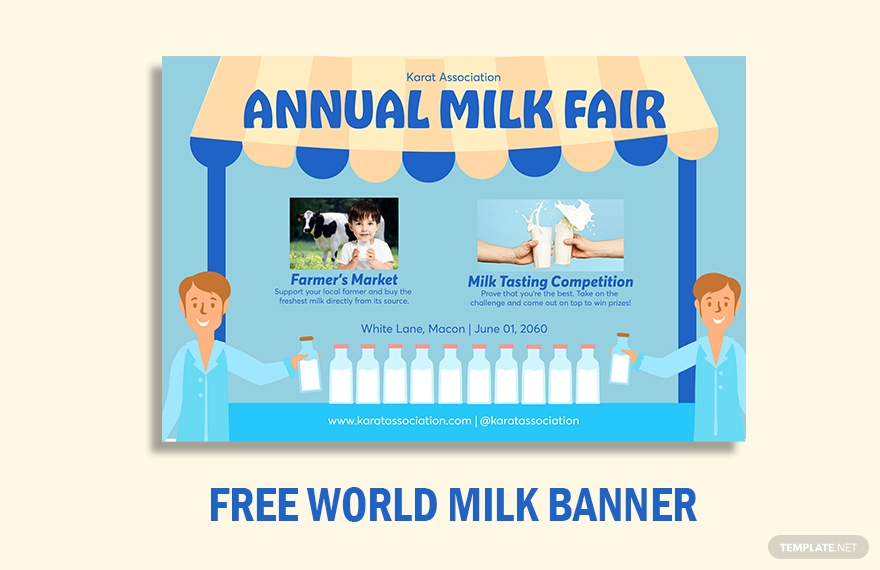 idées et exemples de bannières pour la journée mondiale du lait