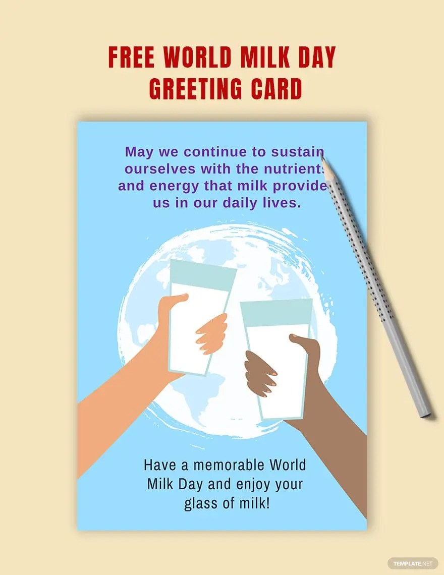 idées et exemples de cartes de voeux pour la journée mondiale du lait