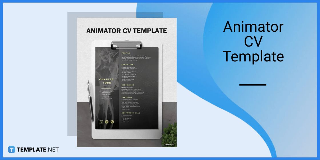 animator cv template
