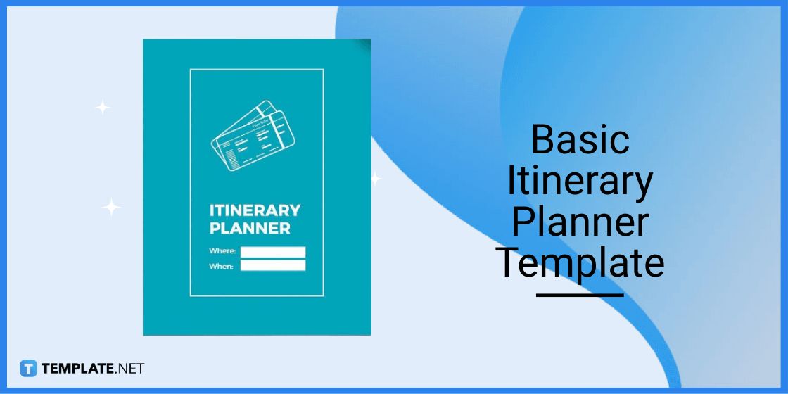 basic itinerary planner template