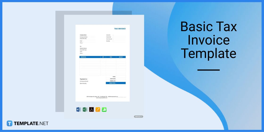 basic tax invoice template