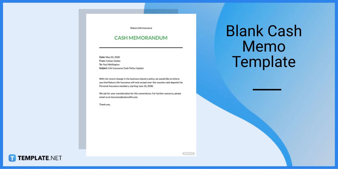 blank cash memo template