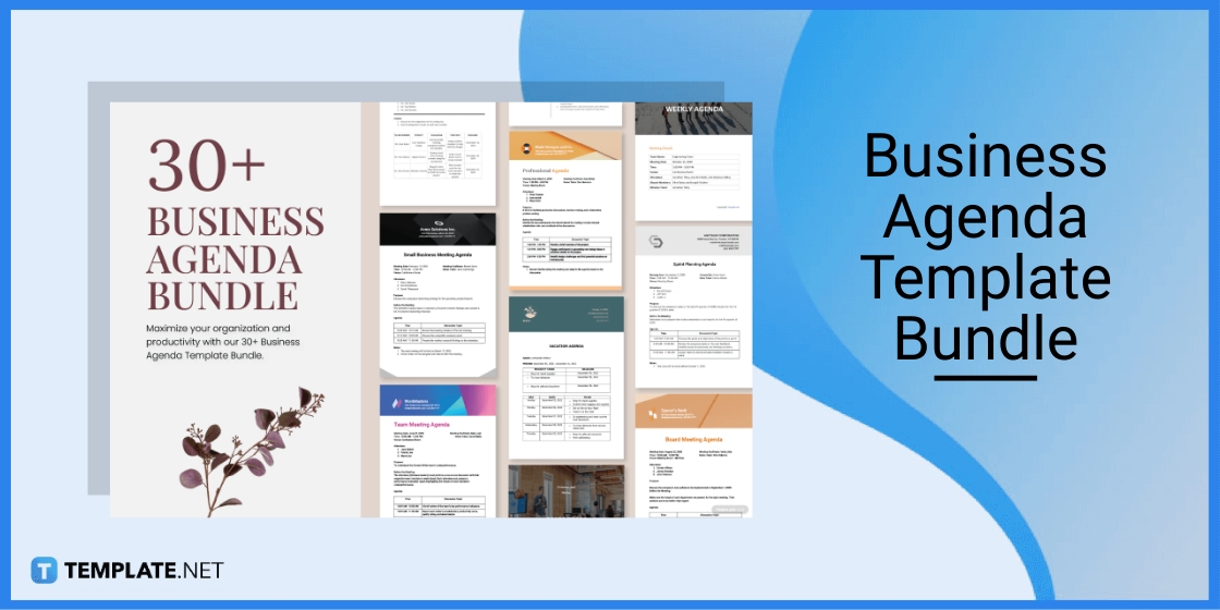 business agenda template bundle