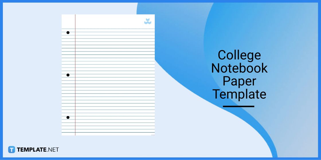 college notebook paper template