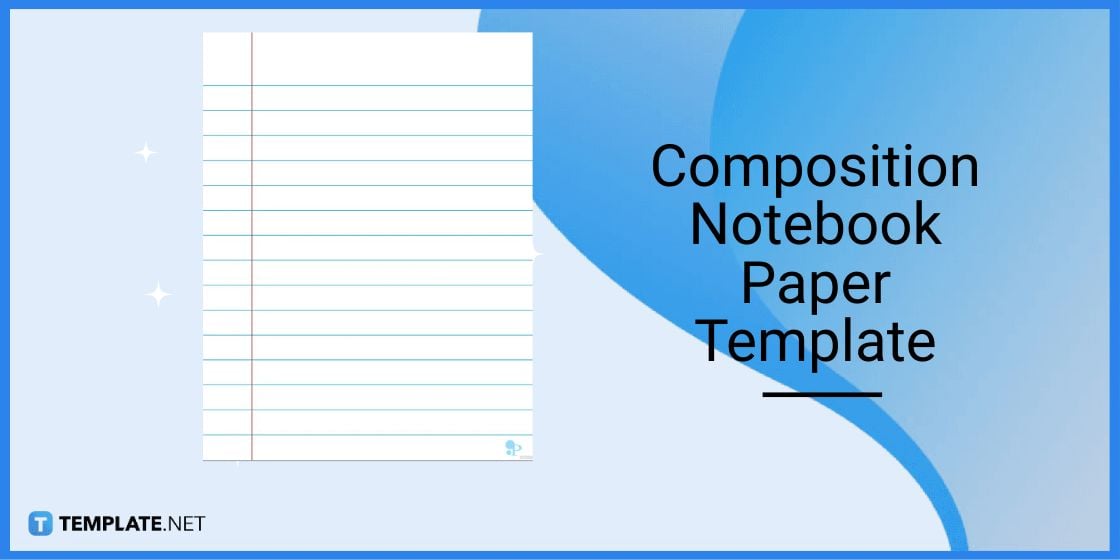 composition notebook paper template