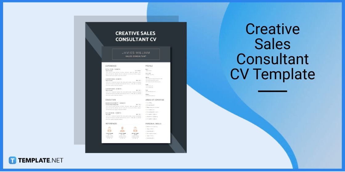 creative sales consultant cv template