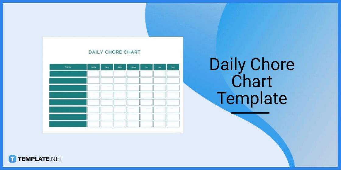 daily chore chart template