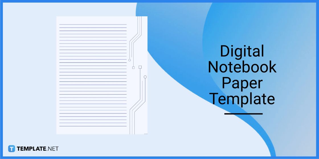 digital notebook paper template