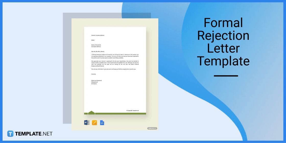 formal rejection letter template