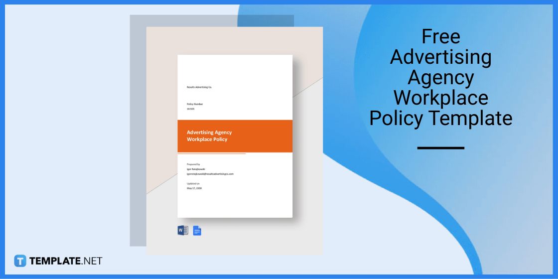 free advertising agency workplace policy template