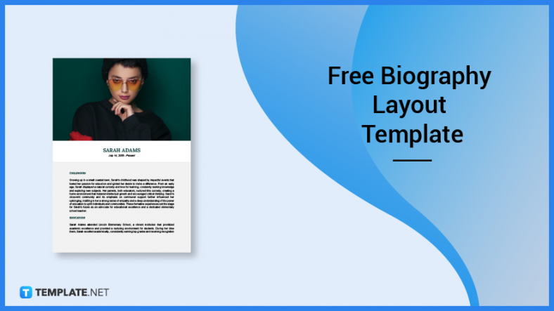 free biography layout template 788x