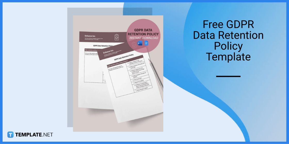 free gdpr data retention policy template
