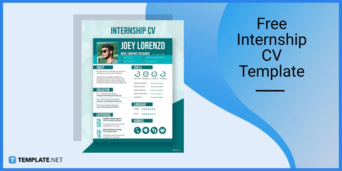 free internship cv template