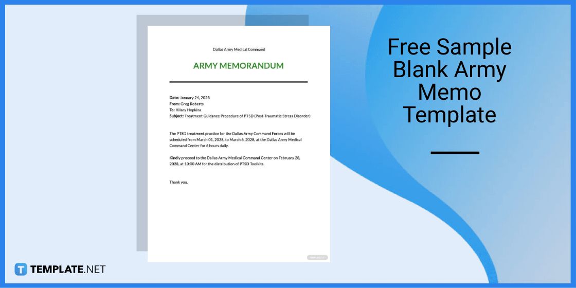 free sample blank army memo template