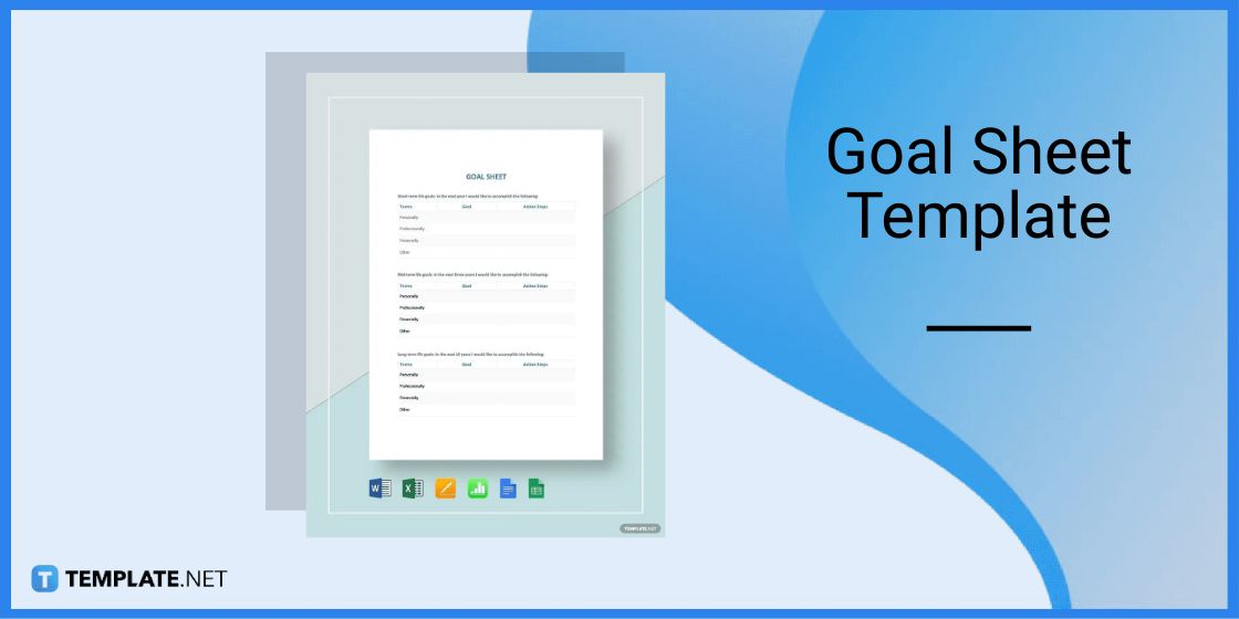 goal sheet template for google sheets