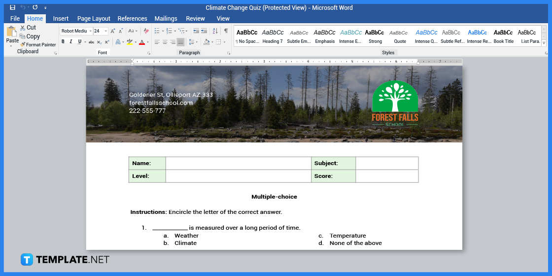 how to build climate change quizzes in microsoft word template example 2023 step