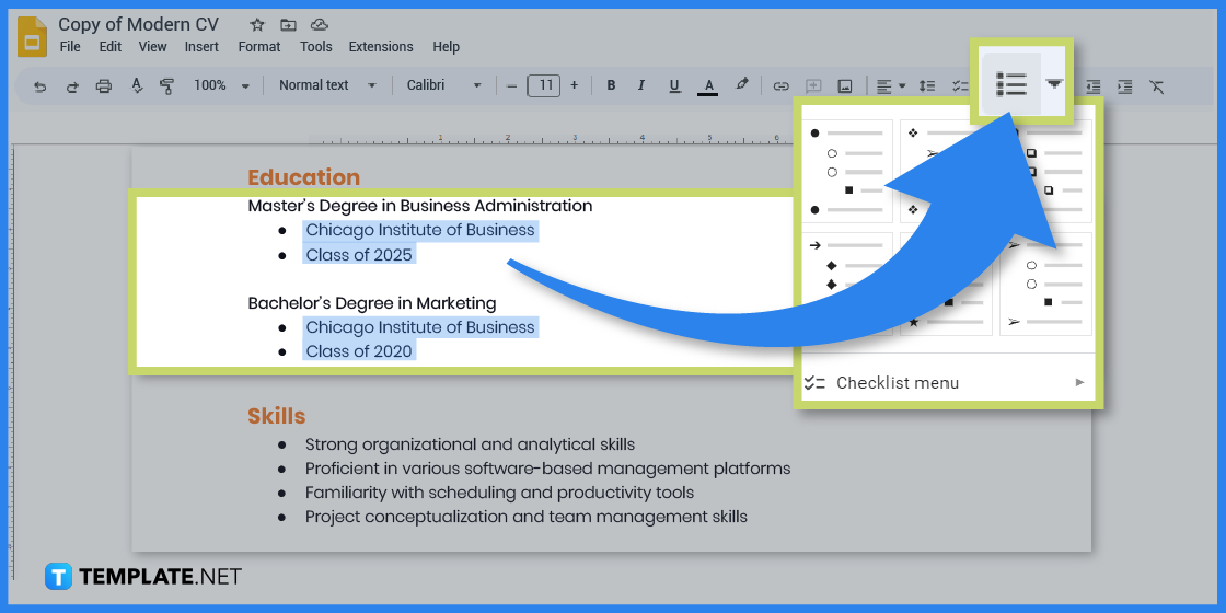 how to build a cv in google docs templates examples 2023 step