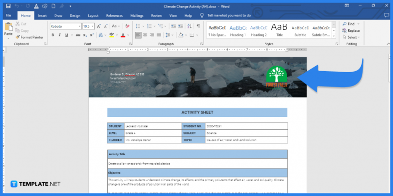 how to create climate change activity in microsoft word template example 2023 step 3 788x
