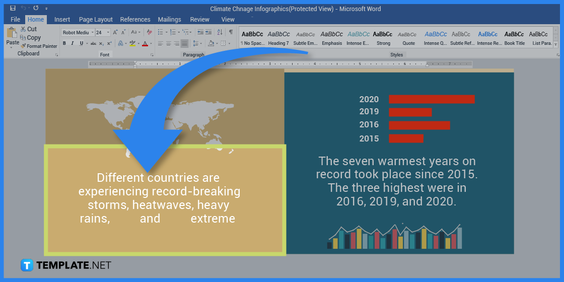 how to create climate change infographics in microsoft word template example 2023 step