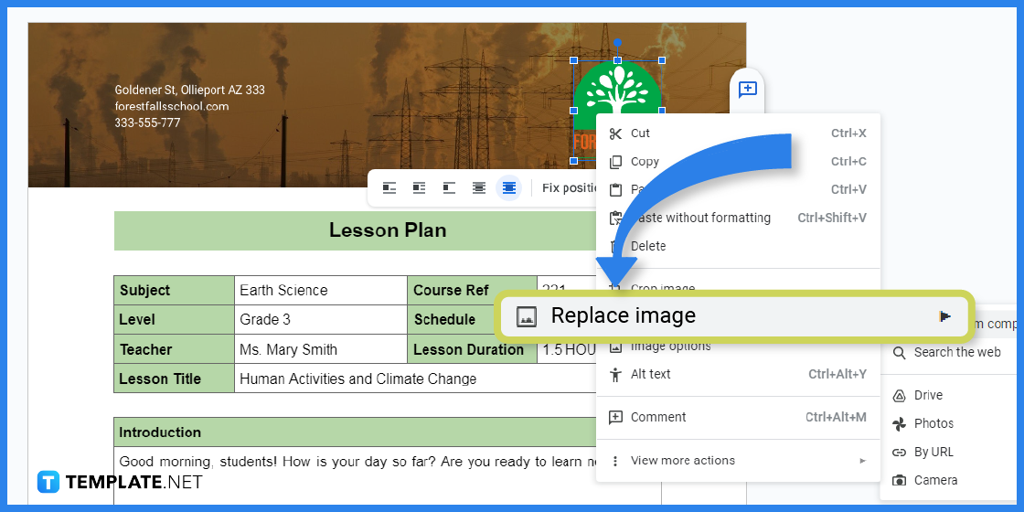 how to create climate change lessons in google docs template example 2023 step