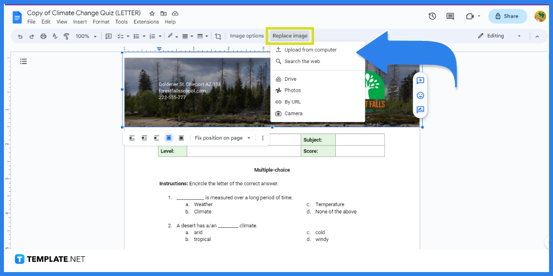 how to create climate change quizzes in google docs template example 2023 step