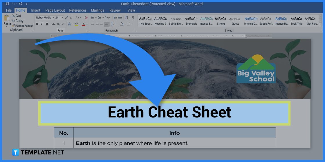 how to create earth cheatsheet in microsoft word template example 2023 step