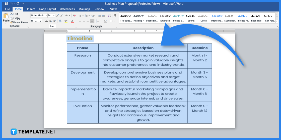 comment créer un plan d'affaires dans des exemples de modèles Microsoft Word 2023 étape