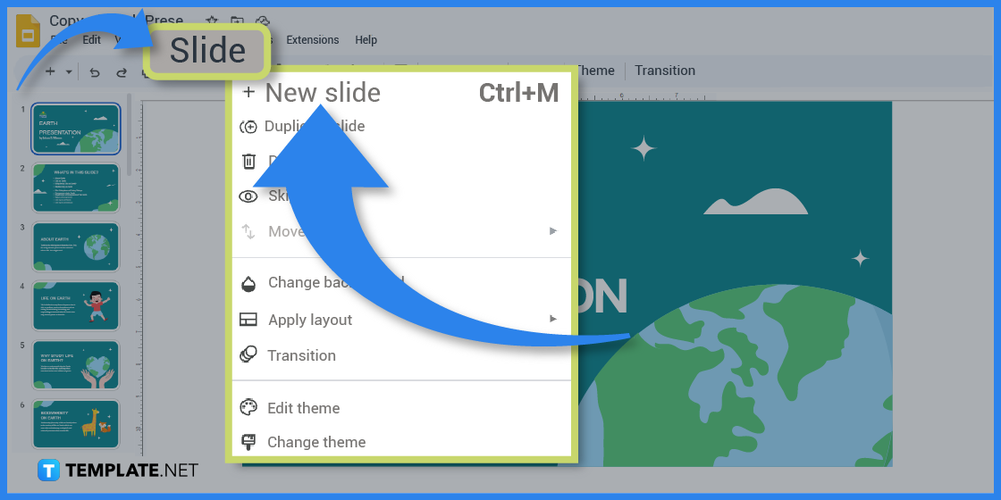 how to create an earth presentation in google slides template example 2023 step 10