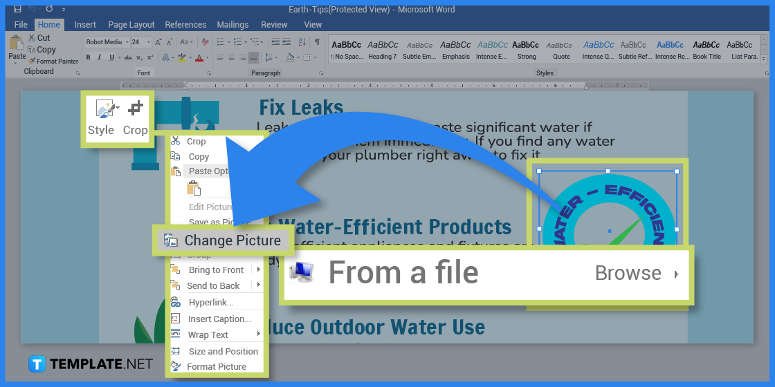 how to create an earth tips in microsoft word template example 2023 step