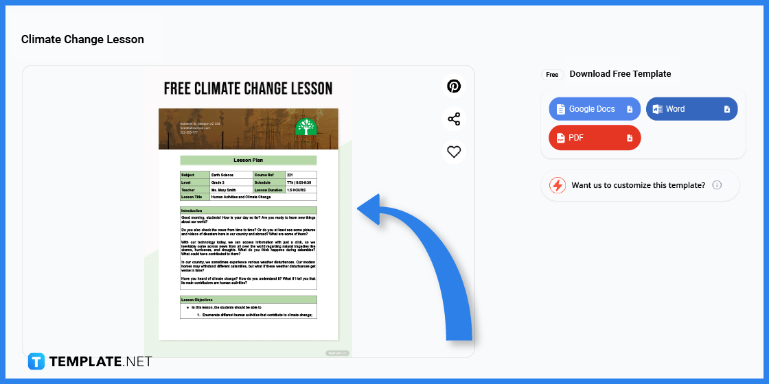 comment faire des leçons sur le changement climatique dans l'exemple de modèle google docs 2023 étape