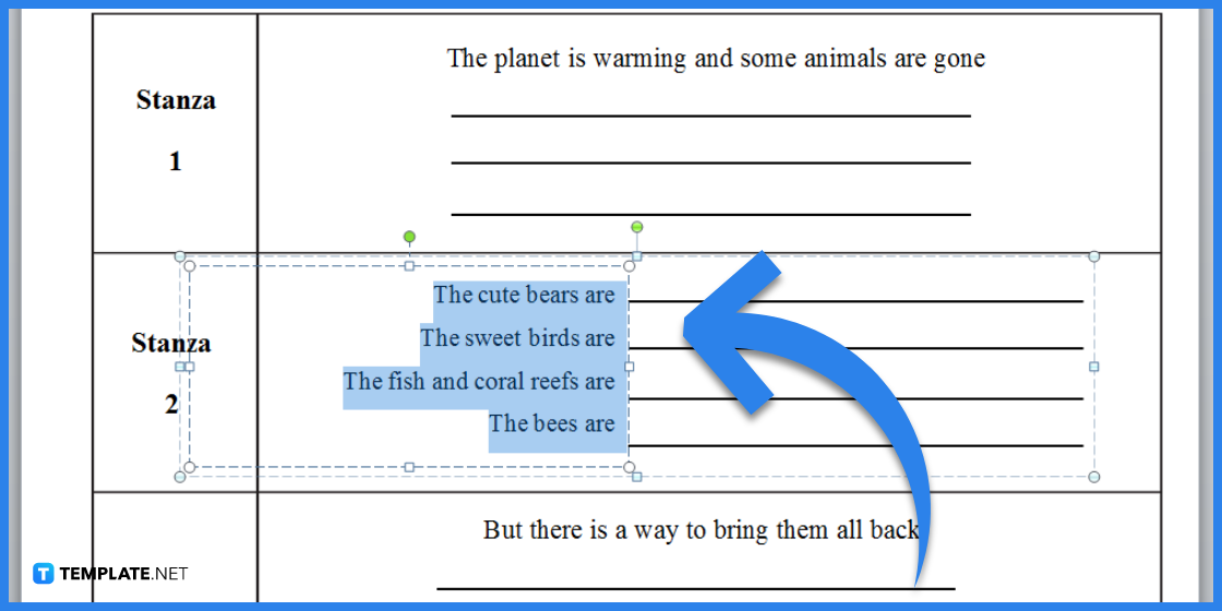 comment faire des poèmes sur le changement climatique dans l'exemple de modèle Microsoft Word 2023 étape