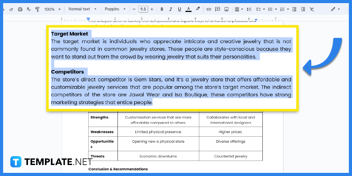 how to make create an analysis in google docs step