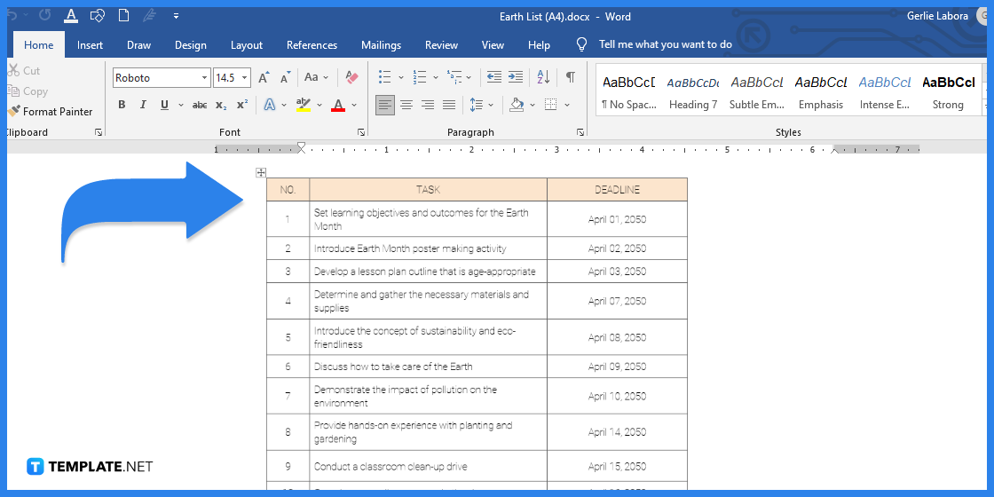 how to make earth list in microsoft word template example 2023 step