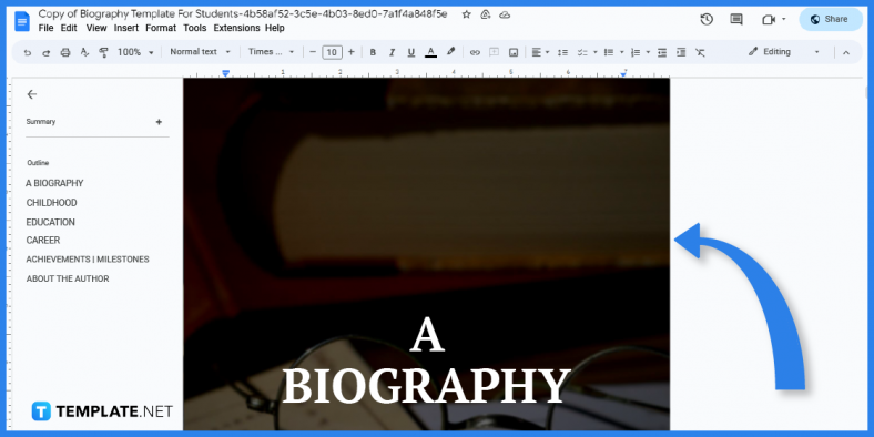 how to make a biography in google docs template example 2023 step 3 788x
