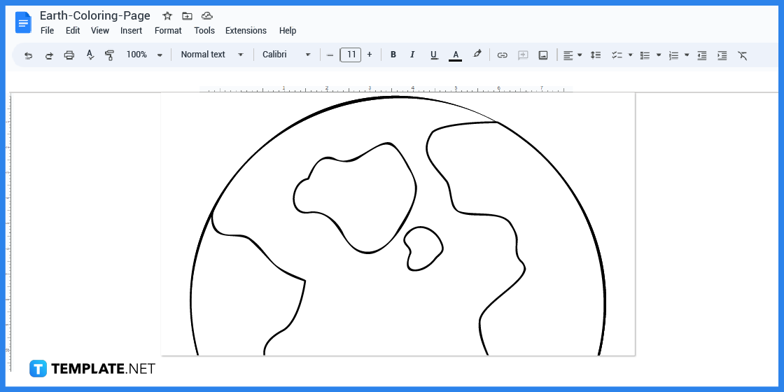 how to make an earth coloring page in google docs template example 2023 step