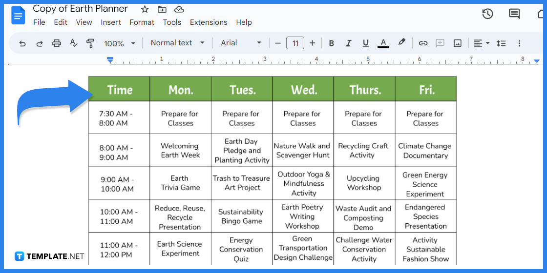 how to make an earth planner in google docs template example 2023 step