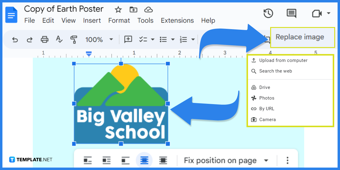 how to make an earth poster in google docs template example 2023 step