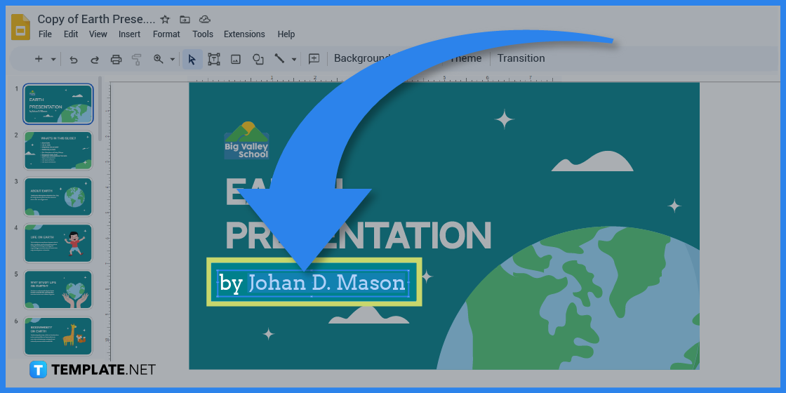 how to make an earth presentation in google slides template example 2023 step