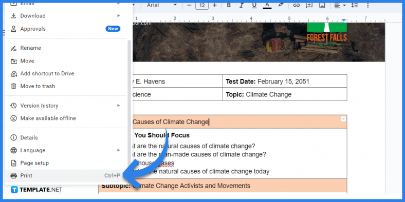 comment créer un guide sur le changement climatique dans l'exemple de modèle google docs 2023 étape 9 788x