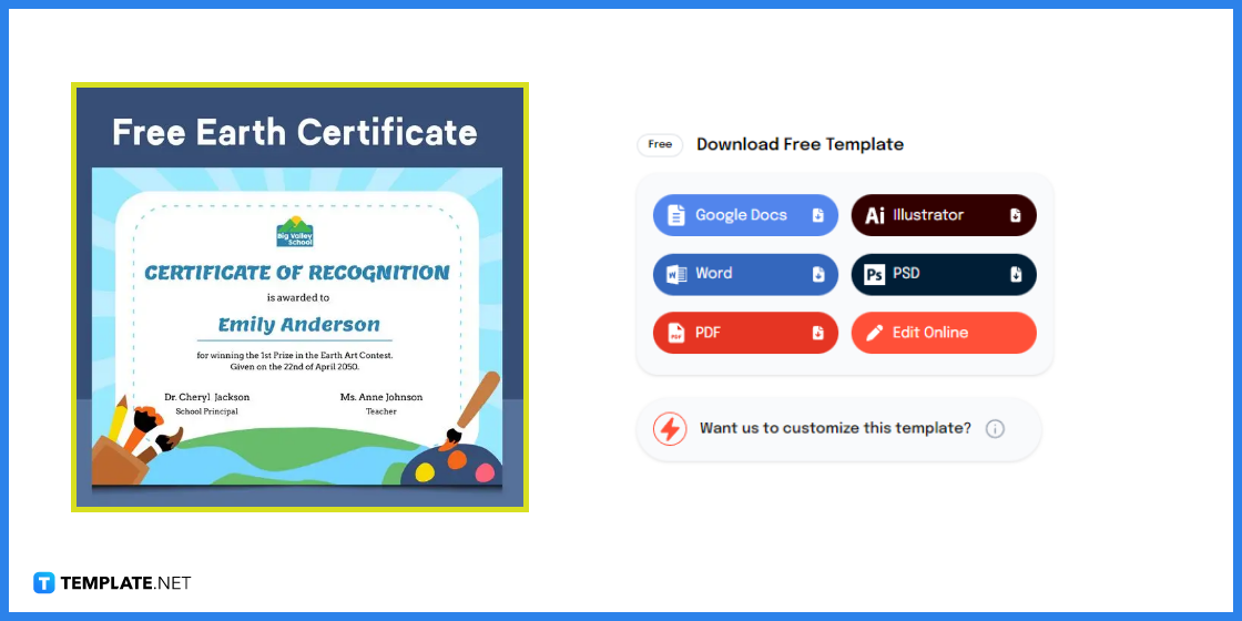 how to create earth certificate in google docs template example 2023 step