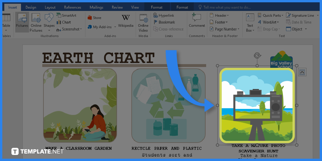 how to create earth chart in microsoft word template example 2023 step