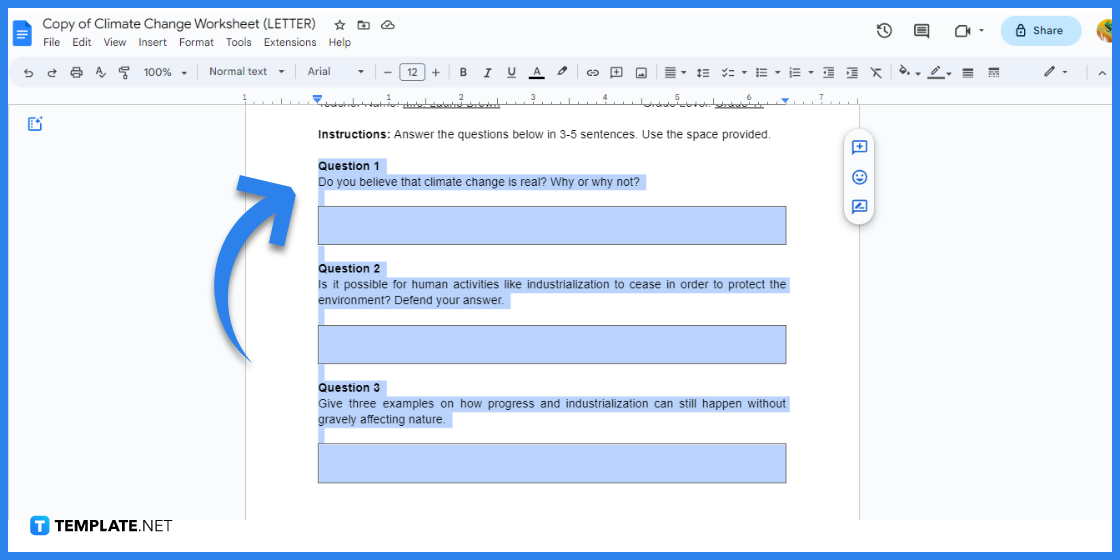 how to create a climate change worksheet in google docs template example 2023 step