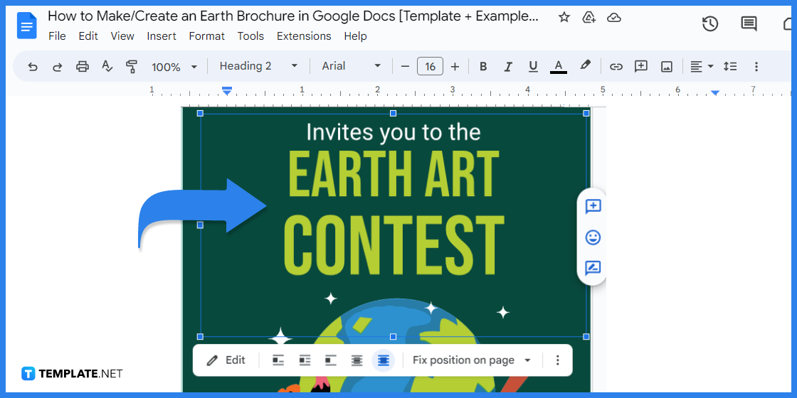 how to create an earth brochure in google docs template example 2023 step